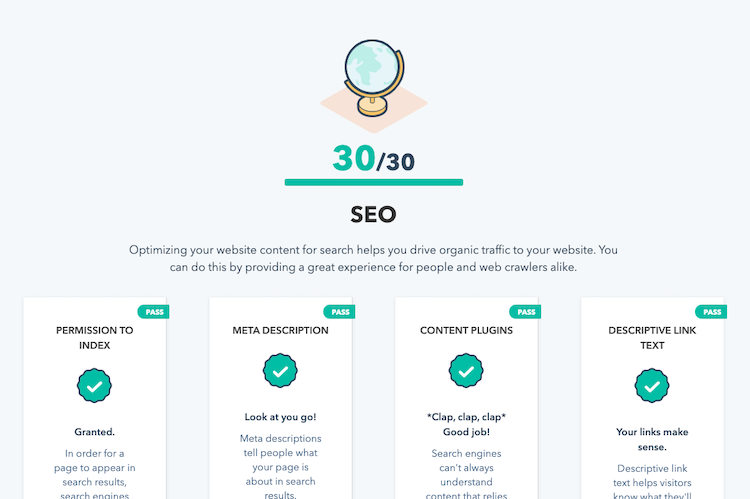 Website Grader SEO