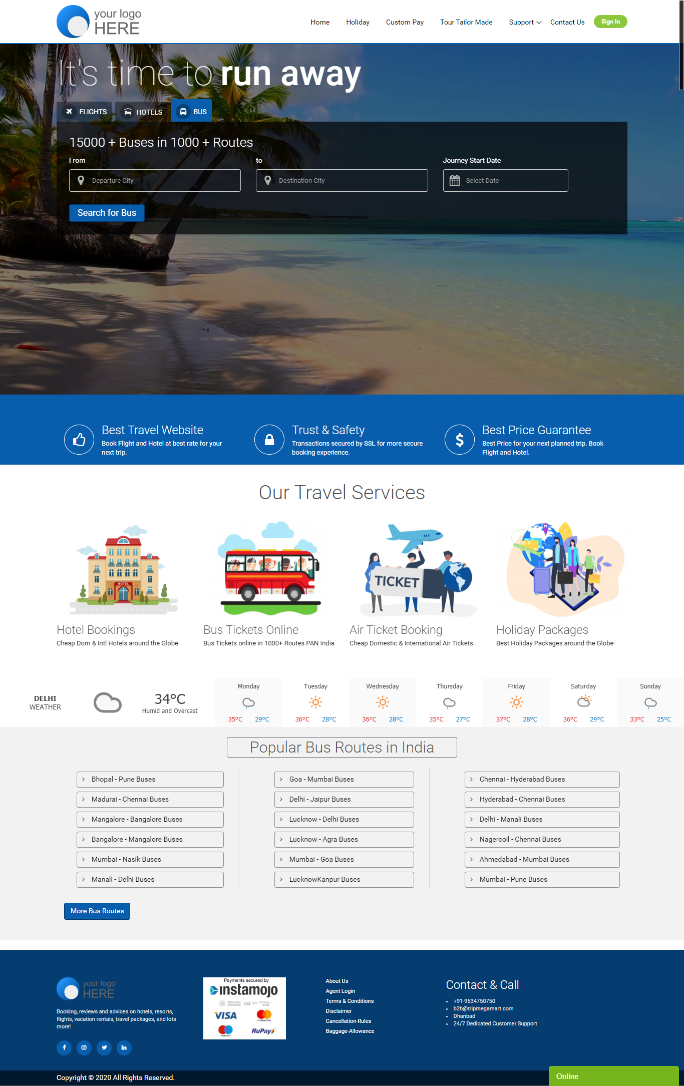 Bus Booking Website Demo